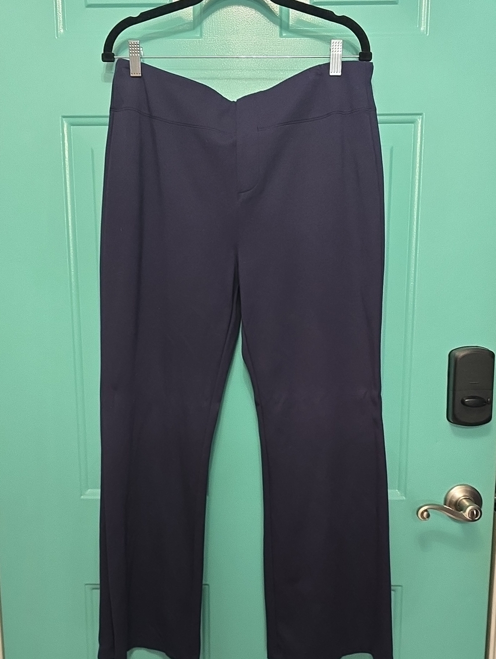 HALARA Navy Boot Cut Flare-Leg Pull-On Trousers